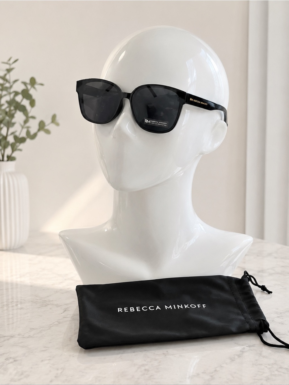 Rebecca Minkoff Black Square Frame Sunglasses